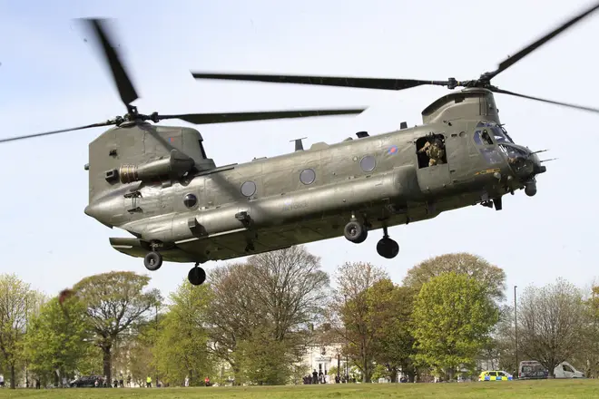 File photo: An RAF Chinook helicopter