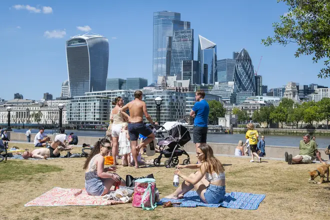 Temperatures in London are expected to hit 33C