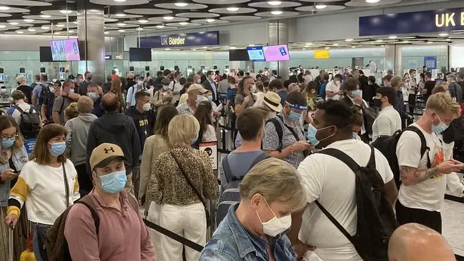 Heathrow Airport has seen large queues in recent weeks