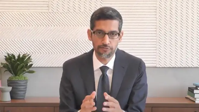 Sundar Pichai told the committee Google tries to be 'helpful and relevant'