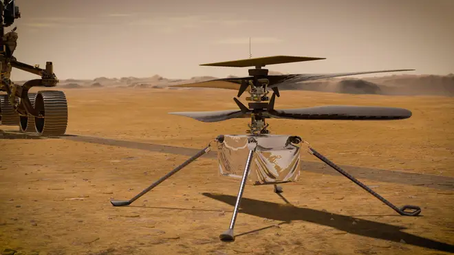A Nasa depiction of the rover which will search for signs of alien life