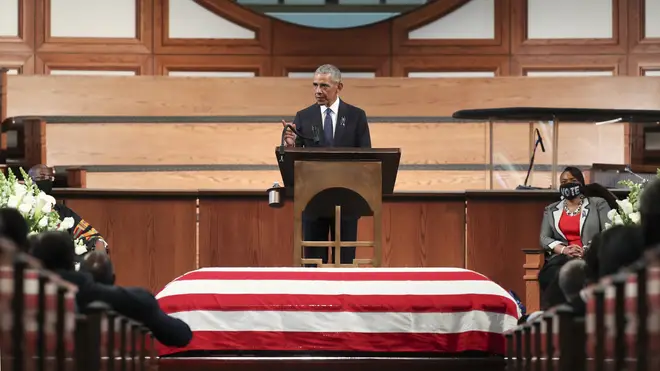 President Obama made a powerful speech at John Lewis' funeral