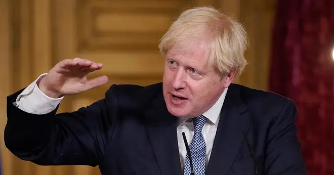 Boris Johnson was speaking during a briefing from Downing Street on Friday