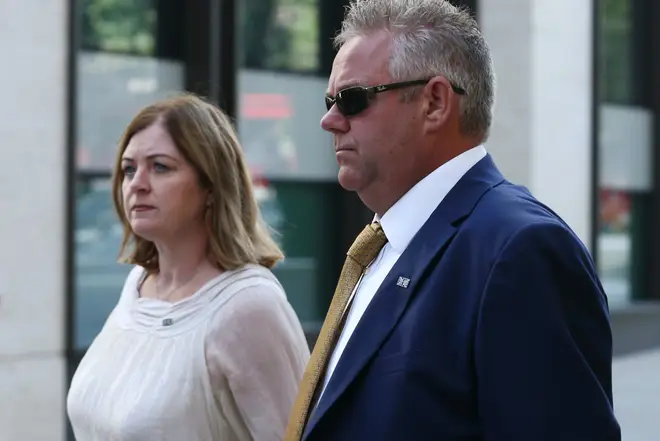 Pc Harper's parents arrived at the Old Bailey on Friday morning