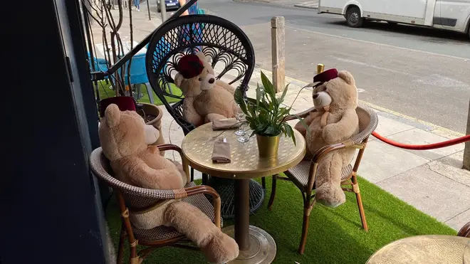 The bears are being used to ensure social distancing is followed