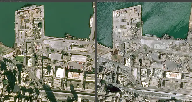 Much of the port was flattened by the explosion