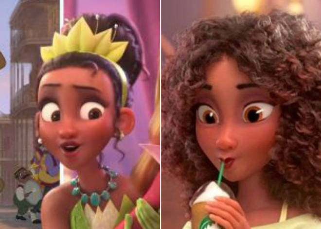 Princess Tiana: Then and now
