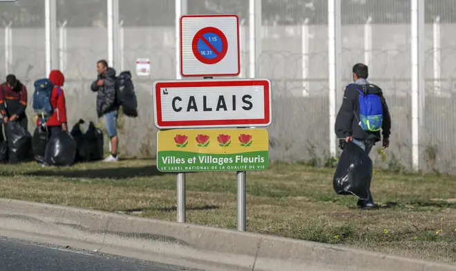 Many migrants continue to camp near the Calais border crossing