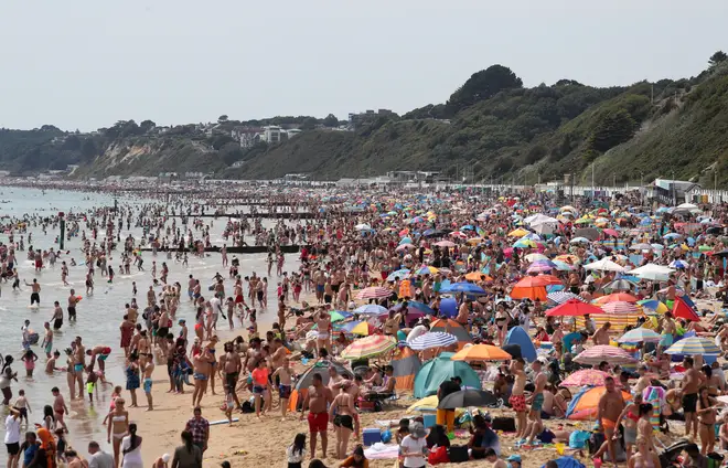 Bournemouth beach was packed out on Saturday