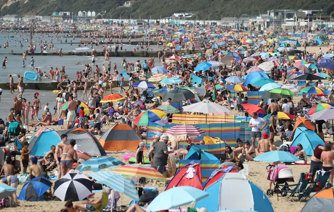 Bournemouth beach is packed again today
