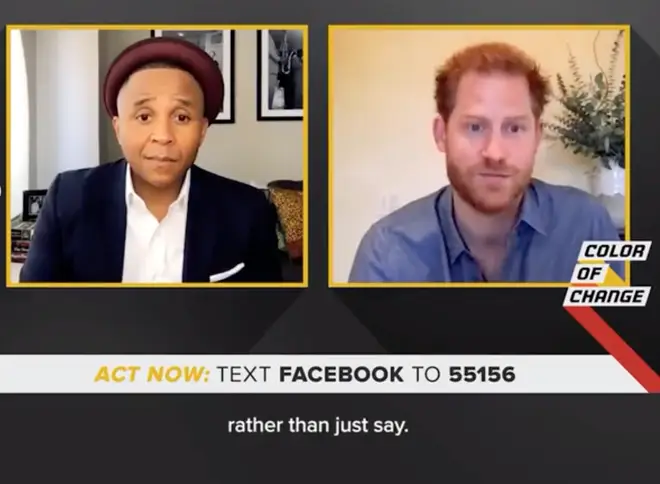Prince Harry spoke with the civil rights organisation Color of Change