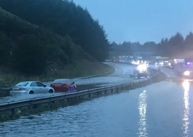 Thunderstorms have cause flooding across much of Scotland