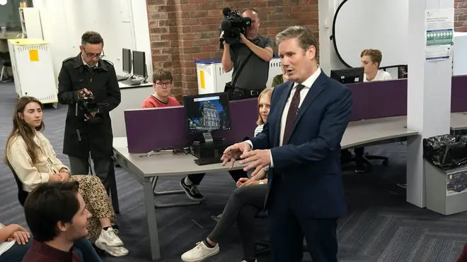 Keir Starmer has been speaking to students at Queen Elizabeth Sixth Form College