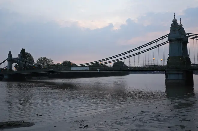 Hammersmith Bridge in west London, which has been been closed with little warning on Thursday 13th August