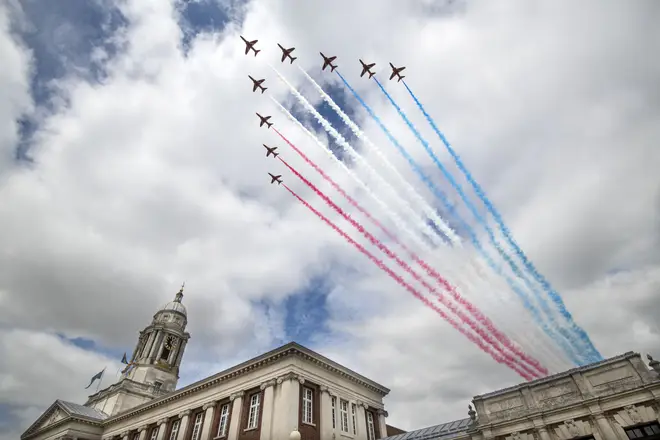 The RAF display team will be conducting a flypast to mark the occasion