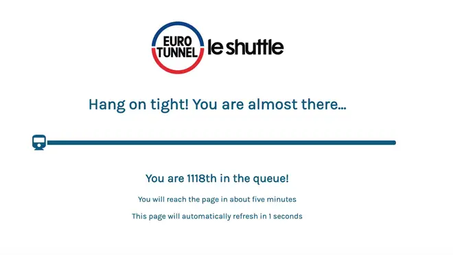 The Le Shuttle website has been inundated