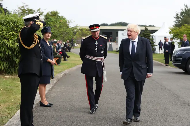 Boris Johnson attended the remembrance service