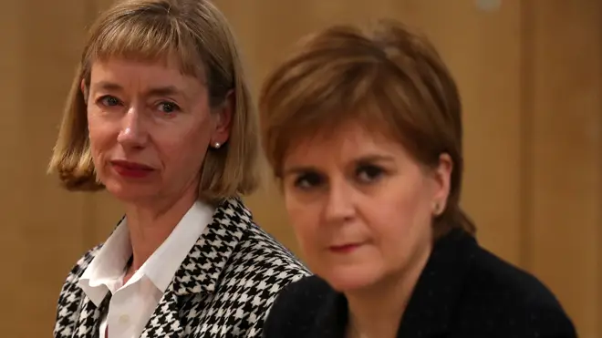 Leslie Evans was questioned by MSPs investigating the Scottish Government's handling of the harassment allegations