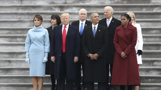 The former and current First Couple pictured at Trump's inauguaration