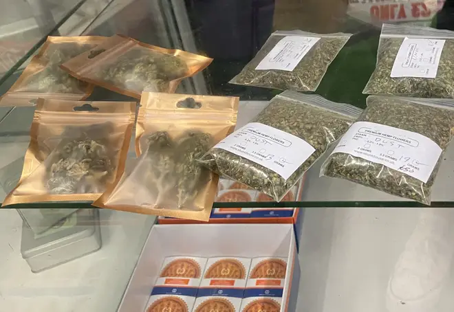 A large amount of cannabis was seized from the vape shops