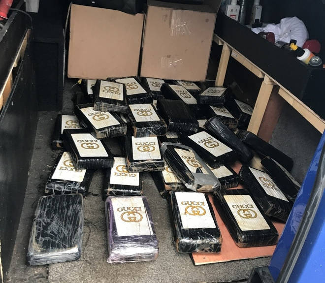 Police found the drugs in a hidden compartment