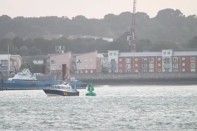 Southampton Harbour Master inspected the buoy off Hythe, Hampshire on Saturday