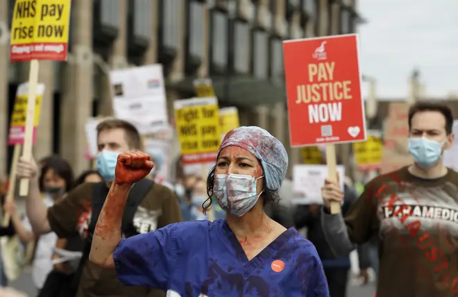 Health workers are in the final year of a three-year deal and are due a pay rise next April