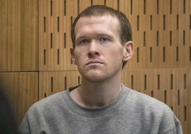 Brenton Harrison Tarrant, 29, sits in the dock on the final day of his sentencing hearing