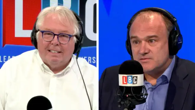 Nick Ferrari asked Ed Davey why almost half Lib Dem members didn't vote