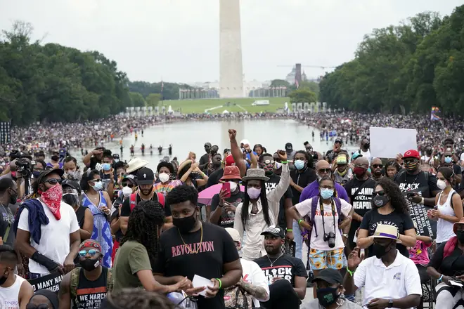 Thousands of people turned out to protest against police brutality