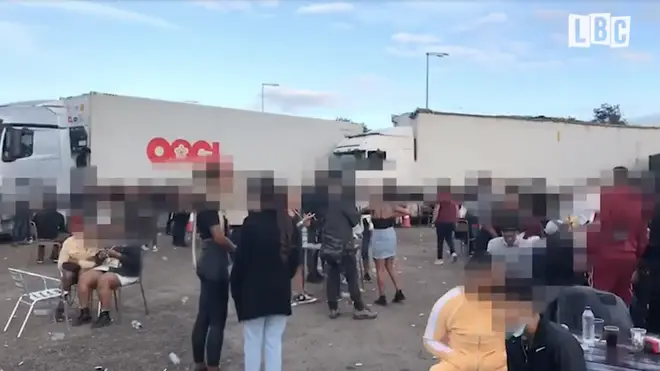 LBC went undercover to an event at a truck stop off the M25 on Sunday