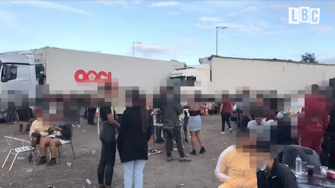 LBC went undercover to an event at a truck stop off the M25 on Sunday