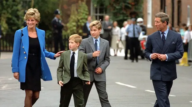 Diana (left) died in August 1997, when Harry (left) was 12 and brother William (right) was 15
