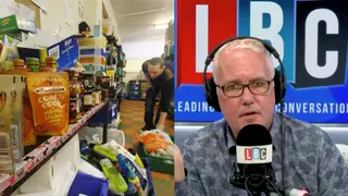 The caller explained to LBC what led to him having to use food banks