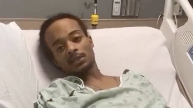 The 29-year-old said he is in constant pain from the shooting, which doctors fear will leave him paralysed from the waist down