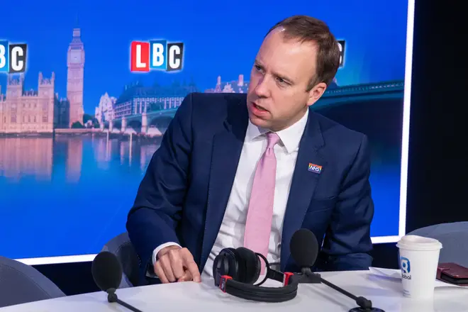The Health Secretary was taking calls from listeners on LBC's first Call The Cabinet