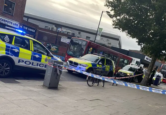 Two men were hospitalised after the stabbing in Streatham on Monday