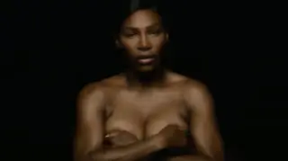 Serena Williams singing while topless