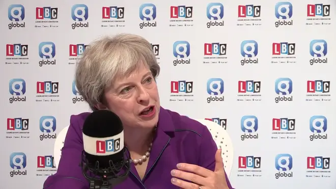 Theresa May speaking to Nick Ferrari from the Conservative Party Conference
