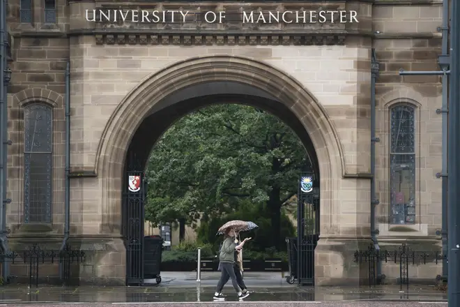Manchester University said students could be excluded for flouting social distancing
