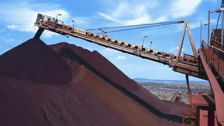 Iron ore being loaded