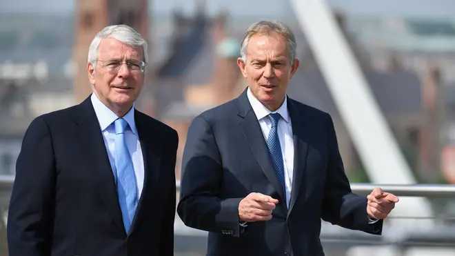 Sir John Major (L) and Tony Blair (R) have united against Boris Johnson's Brexit legislation