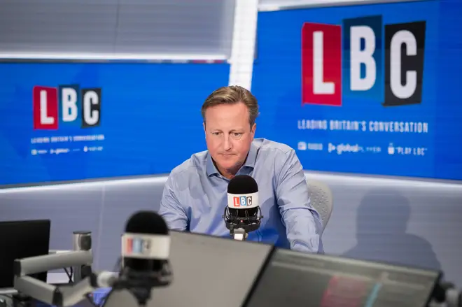 File photo: Former prime minister David Cameron during an interview with LBC's Nick Ferrari