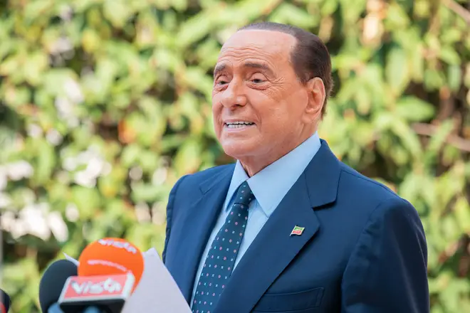 Silvio Berlusconi held a press conference in Milan as he left hospital