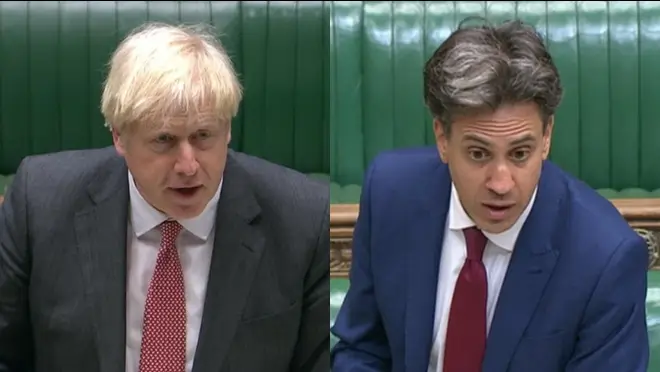 Ed Miliband gave an impassioned response to Boris Johnson's opening statement