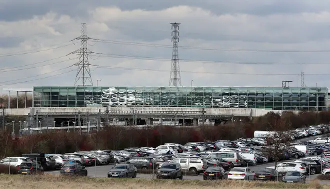 One of Ebbsfleet International's car parks was used as a testing site