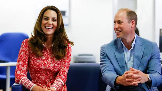 The Duke and Duchess of Cambridge speaking to employers during a visit to the London Bridge Jobcentre