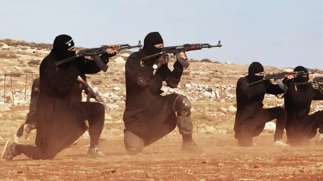 A still from an ISIS propaganda video