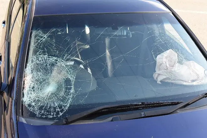 Images of the car allegedly used in an attack on an NHS worker in Bristol