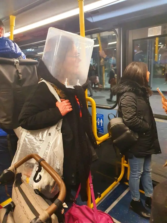 Previously other alternatives to face masks have been seen on public transport